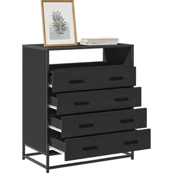 Komoda OMAXI Komoda se zásuvkami černá 70x41x83,5 cm kompozitní dřevo 841484