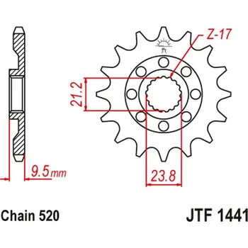 Řetězová sada pro motocykl JT řetězové kolo přední 2133 15 SUZUKI RMZ 450 05-12 (213315JT) (řetěz 520) (JT řetězové kolo přední 2133 15 SUZUKI RMZ 450 05-12 (213315JT) (řetěz 520))