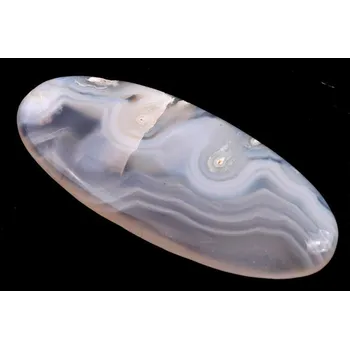 Sběratelství Kabošon Orbicular White Agate č.6137 (54x23x6mm)