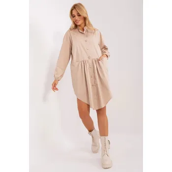 Dámské šaty Dámské asymetrické šaty béžové ZULUNA, L/XL