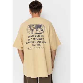 Pánské tričko Brixton Union Hw Relaxed (cream classic wash) XL, béžová