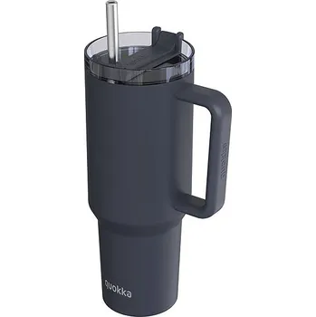 Termohrnek Quokka Stream s brčkem 1200 ml Black