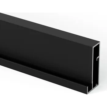 LED páska Emuca S.R.L. Hliníkový profil PLUS 4 černá matná Délka profilu: 3,9 m