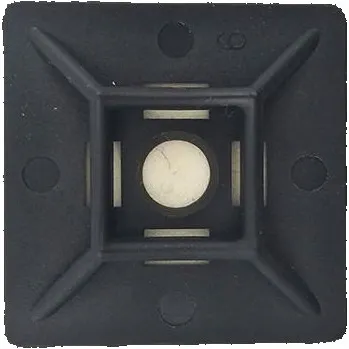 Stahovací páska NEDES Samolepící držák na vázací pásku max 4,8mm černá 100ks - TMA2828/BK