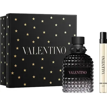 Pánský parfém Valentino Panske-vune Uomo-Born-In-RomaDárková sada Eau de Toilette Spray 50 ml + 10 60 ml (26&nbsp;417,00 Kč / 1 l)