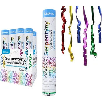 Konfety vystřelovací 30 cm fóliové barevné serpentýny