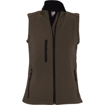 Dámská vesta SOĽS Rallye Women Dámská softshellová vesta SL46801 Dark chocolate M