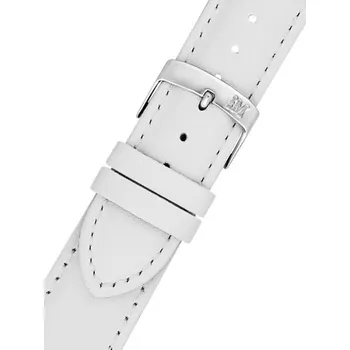 Řemínek na hodinky Kožený řemínek Morellato Grafic M 0969087.017, bílý - 20 mm