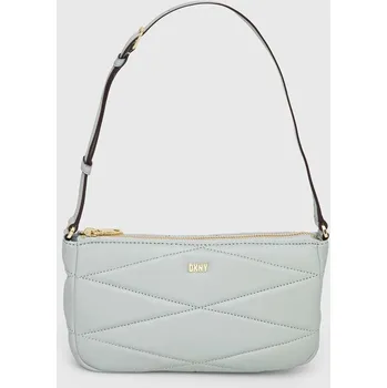 Kabelka Kožená kabelka Dkny tyrkysová barva R31EBW99 65X, vel. ONE SIZE
