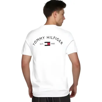 Pánské oblečení Pánské bílé triko Tommy Hilfiger - Velikost 3XL, Barva Bílá M56415 MW0MW17681