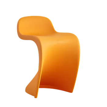 Křeslo Křeslo ergonomické, designové, relaxační, plast oranžový, ELEGANT