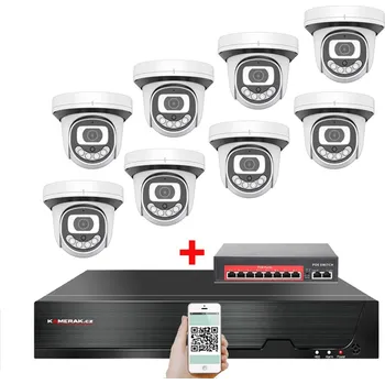 Kompletní kamerový systém 4K IP 8 kamerový set s externím PoE XM-812D-Ext. 8MPx, CZ menu