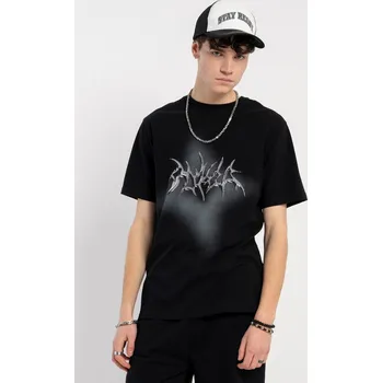 Reporter Young | Chlapecké černé tričko s abstraktním potiskem na přední straně - Barva ČERNÁ, Velikost 146 253-0440B-30-100-1