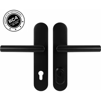 Stavebniny MPK - SECURO S01 PLUS - SO FAVORIT PZ PLUS s otvorem pro vložku, 72 mm, 60 - 70 mm, klika/klika BS - Černá matná