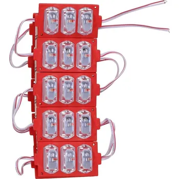 LED panel Nalepovací tříbodová LED dioda červená 3x oválná