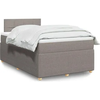 Postel vidaXL Box spring postel s matrací 120x200 cm textil [3287425] Barva: taupe