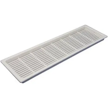Větrací mřížka Větrací mřížka uvnitř hranatá, délka 230 mm, šířka 69 mm, plast bílý