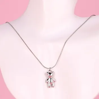 Náhrdelník Náhrdelník s medvídkem Stainless Steel - stříbrný