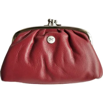 Deštník Hexagona 77271 dámská kožená peněženka / kosmetická taška carmin