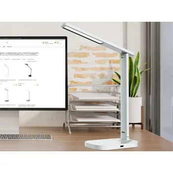 Lampička NEDES LED lampa KIARA 7W stmívatelná s USB + noční světlo + časovač - DL4304/W