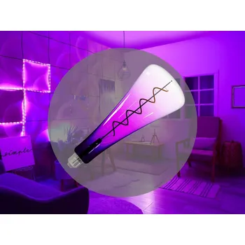 Žárovka NEDES LED Filament SHAPE 5W PURPLE - T110 / E27 / 1800K - ZSF111