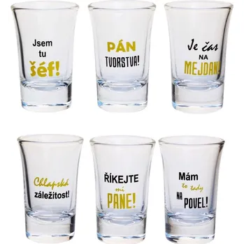 Sklenice 6x panák CHLAPSKÁ ZÁLEŽITOST 40ml