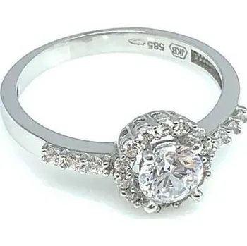 Prsten Diante Zlatý prsten s bílým kamenem 59642764.52