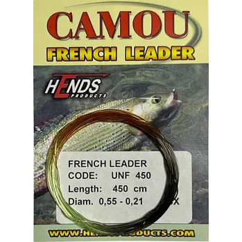 Hends Francouzský Návazec Camou French Leader Camouflage 3X 4,5m Délka: 4,5m, Průměr: 0,55-0,21mm