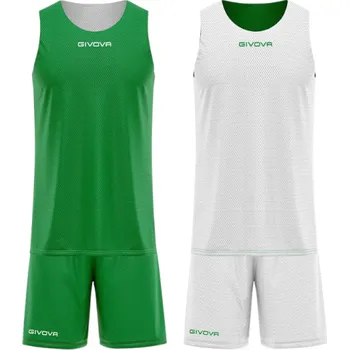Oboustranný basketbalový komplet GIVOVA REVERSE, barva 1303 zelená - bílá, velikost M