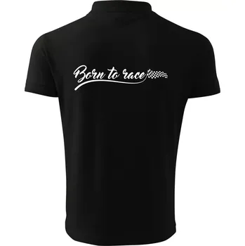 Pánská košile Born to race - Polokošile pánská Pique Polo 203 - M ( Černá )