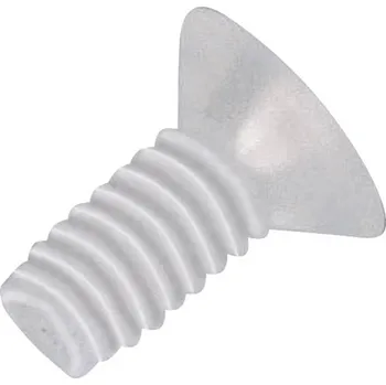 Šroub TOOLCRAFT 839993 šroub se zápustnou čočkovou hlavou, křížová drážka Philips, DIN 966, M5, 30 mm, plast, polyamid, 10 ks