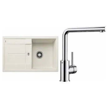 Granitový dřez Blanco Set 09-A 25 Metra 45 S Bílá soft + Mila Chrom