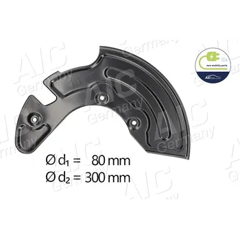 Brzdový kotouč Ochranný plech proti rozstřikování, brzdový kotouč A.I.C. 55542