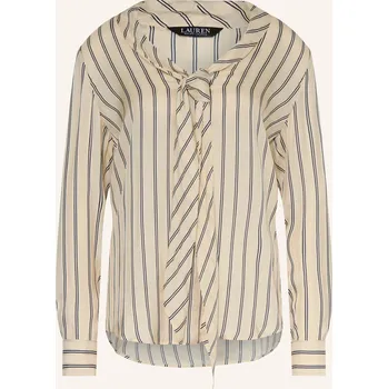 Dámské oblečení Lauren Ralph Lauren Dámská Halenka S Vázačkou, režná / černá, 38