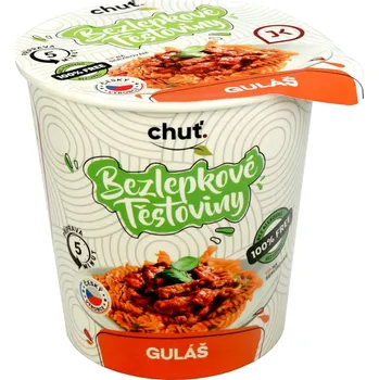 Kostera INSTANTNÍ BEZLEPKOVÉ TĚSTOVINY S GULÁŠOVOU OMÁČKOU Balení: Kelímek 60g