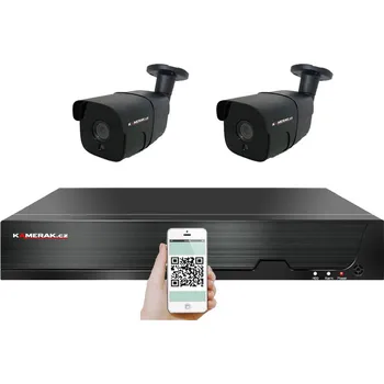 PoE IP 2 kamerový set XM-207B 4MPx, CZ menu