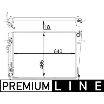 Chladič motoru Chladič, chlazení motoru MAHLE CR 1406 000P