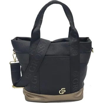 Kabelka Dámská kabelka Klára Grosso černá/zlatá Barva: černá/zlatá, Velikost: 0