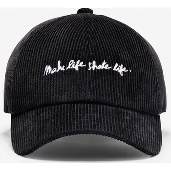 Pokrývka hlavy KIPSTA Skateboardová manšestrová kšiltovka CAP900 Make Life Skate Life