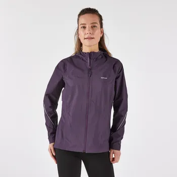 Dámská větrovka KIPRUN Dámská prodyšná nepromokavá bunda na trailový běh Run 500 M FIALOVÁ