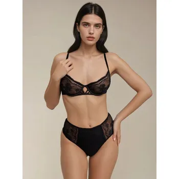 Podprsenka Sinsay - Měkká podprsenka s krajkou - černá - 875EO-99X - 875EO-99X-70C