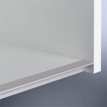 Nábytkové kování Úchytková lišta Amros, délka 5000 mm, k zakrácení, hliník nerez efekt