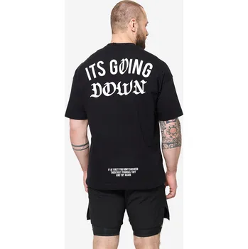 DOMYOS Pánské fitness tričko 2XL BÍLÁ|ČERNÁ