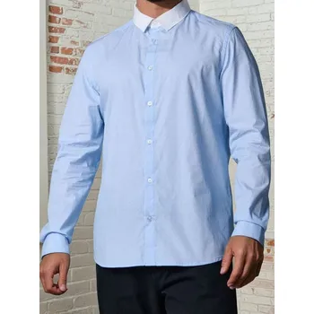 Pánská košile Sinsay - Bavlněná košile slim fit - modrá - 094EV-05X - 094EV-05X-3XL