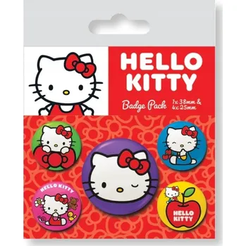 Brož Sada odznaků s kočičkou Hello Kitty