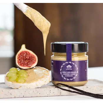 Krém z kešu ořechů a arašídů s medem a vanilkou | Včelařství Domovina