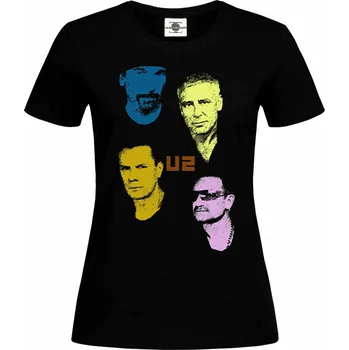 Pánské tričko Tričko U2 | Band Druh: Dámské, Barva: Černá, Velikost: L