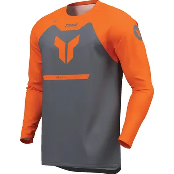 cyklistický dres THOR dres RIDEMODE Menace charcoal gray/orange - XL