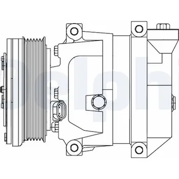 Kompresor klimatizace Kompresor, klimatizace DELPHI CS10095-12B1