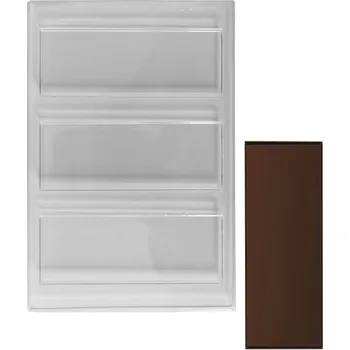 CZ distribuce Forma na čokoládu PE 65g (obdélník hladký) 3 tvary/forma